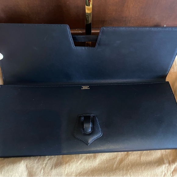Hermes Ultra Rare Long Black Leather Clutch - Picture 5 of 8